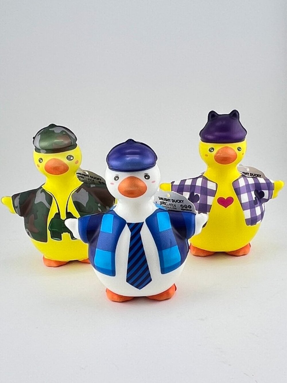 NWT 3 Hello Ducky 5 Inch Squishy Smushy Sensory Ducks Duck Toys